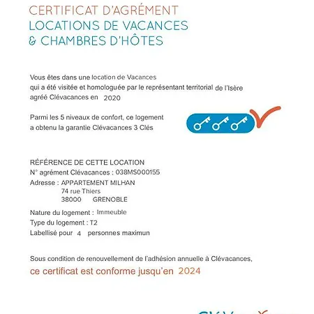 Apartment Milhan Avec Climatisation Centre Grenoble